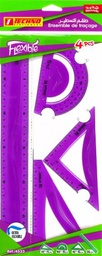 ENSEMBLE DE TRACAGE FLEXIBLE DE 04 PIECES "TECHNO" REF: 4533